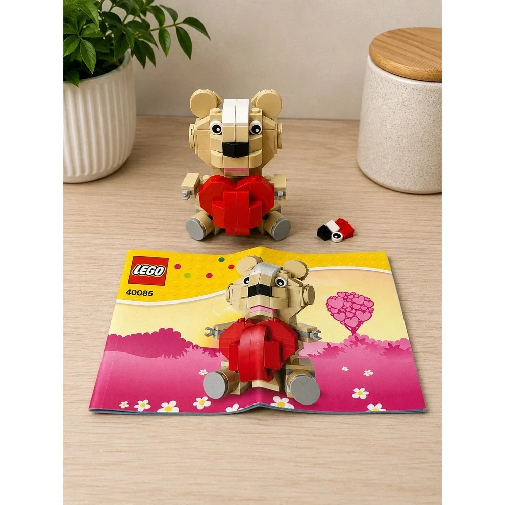 LEGO 40085 Valentine Bear Teddy Heart Complete Retired 2014 Anniversary Gift